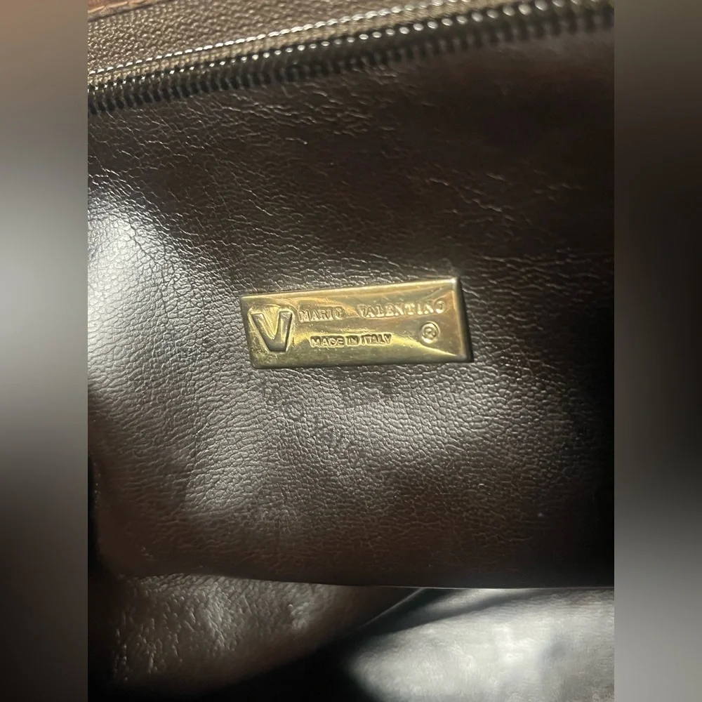 Mario Valentino Monogram Brown Clutch - Picture 10 of 14